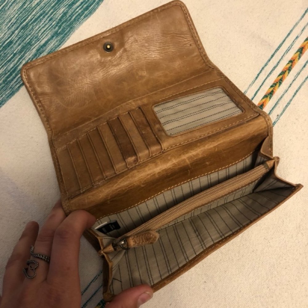 Genuine Frye Wallet - FRYE Melissa Continental Snap - Genuine Leather